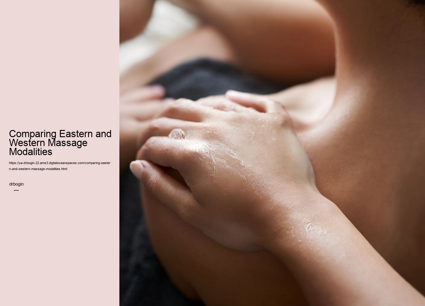 Comparing Eastern and Western Massage Modalities